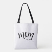 Schwarz-Weiß-Skript-Mutter Etabliert Minimalistisc Tasche (Rückseite)