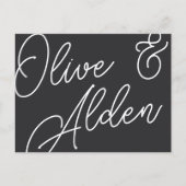 Schwarz-Weiß-Skript-UAWG Postkarte (Vorderseite)