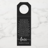 Schwarz-Weiß-Skript Vielen Dank für Ihr Gedicht Ho Flaschenanhänger (Rückseite)