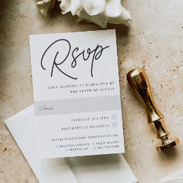 Schwarz-Weiß-Skriptwahl RSVP Karte