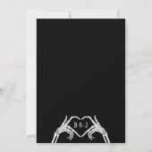 Schwarz-Weiß-Skull-Paar Hochzeitstag Einladung (Rückseite)