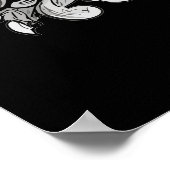 Schwarz-Weiß-Skulls Gotische Hochzeit Begrüßungsze Poster (Ecke)