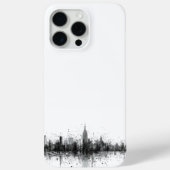 Schwarz-Weiß-Skyline Case-Mate iPhone Hülle (Rückseite)
