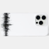 Schwarz-Weiß-Skyline Case-Mate iPhone Hülle (Rückseite (Horizontal))