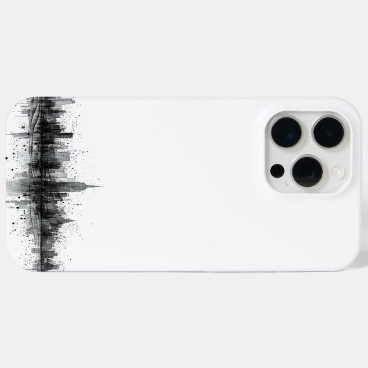 Schwarz-Weiß-Skyline Case-Mate iPhone Hülle (Rückseite (Horizontal))