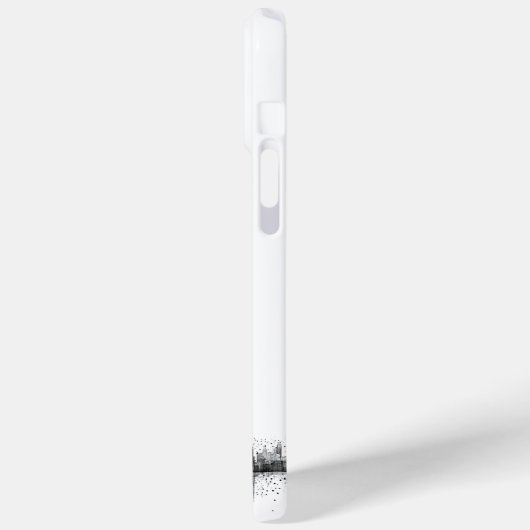 Schwarz-Weiß-Skyline Case-Mate iPhone Hülle (Rückseite / Links)