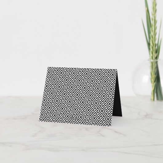 Schwarz, Weiß, Smoking, Schwarzer Bogen, Krawatte, Dankeskarte (Rückseite)