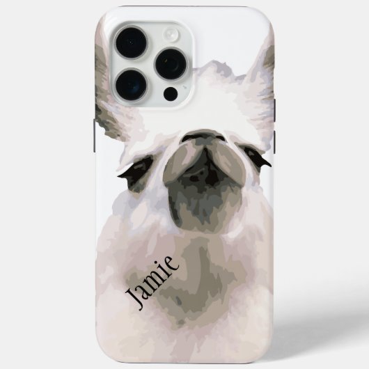 Schwarz/Weiß Snooty Snobby Drama Llama Case-Mate iPhone Hülle (Rückseite)
