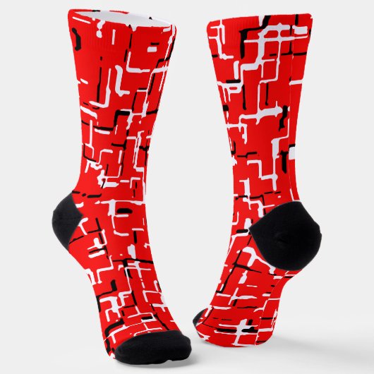 Schwarz-weiß Socken (Gewinkelt)