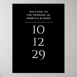 Schwarz-Weiß-Sondertermine Begrüßung Begrüßungszei Poster