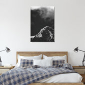 Schwarz-Weiß-Sonne beleuchteter Berg Leinwanddruck (Insitu (Schlafzimmer))