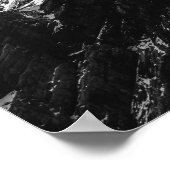Schwarz-Weiß-Sonne beleuchteter Berg Poster (Ecke)