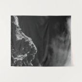 Schwarz-Weiß-Sonne beleuchteter Berg Wandteppich (Vorderseite (Horizontal))