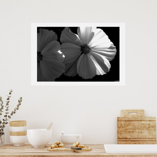 Schwarz-Weiß-Sonne Poster (Küche)