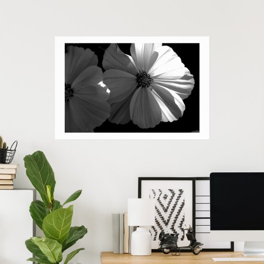 Schwarz-Weiß-Sonne Poster (Heimbüro)