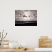 Schwarz-Weiß-Sonnenbänke Poster (Küche)