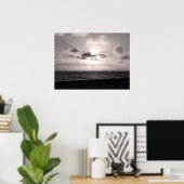 Schwarz-Weiß-Sonnenbänke Poster (Heimbüro)