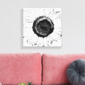 Schwarz-Weiß-Sonnenblumen Leinwanddruck (Insitu (Wohnzimmer))