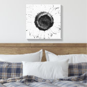 Schwarz-Weiß-Sonnenblumen Leinwanddruck (Insitu (Schlafzimmer))