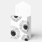 Schwarz-Weiß-Sonnenblumen-Party Geschenkschachtel (Geöffnet)