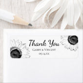 Schwarz-Weiß-Sonnenblumen Vielen Dank für Ihre Unt (Insitu)