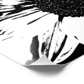 Schwarz-Weiß-Sonnenblumendruck Fotodruck (Ecke)