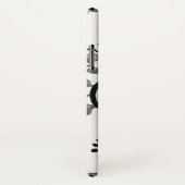 Schwarz-Weiß-Sonnenblumenmuster Case-Mate iPhone Hülle (Hinten/Rechts)