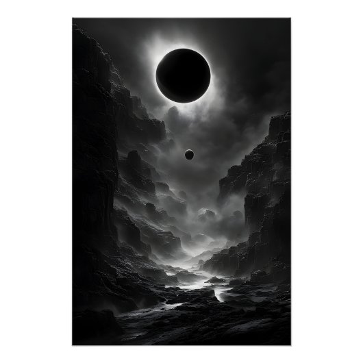 Schwarz-Weiß-Sonnenbrille in der Nacht Poster (Vorderseite)
