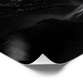 Schwarz-Weiß-Sonnenbrille in der Nacht Poster (Ecke)