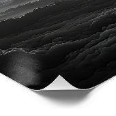 Schwarz-Weiß-Sonnenkollektor Hoch im Himmel Poster (Ecke)