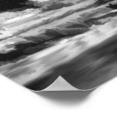 Schwarz-Weiß-Sonnenuntergang Poster (Ecke)