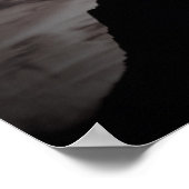 Schwarz-Weiß-Sonnenuntergang-Poster Poster (Ecke)