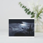 Schwarz-Weiß-Sonnenuntergang Postkarte (Stehend Vorderseite)