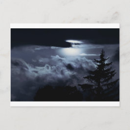 Schwarz-Weiß-Sonnenuntergang Postkarte