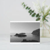 Schwarz-Weiß-Sonnenuntergang Postkarte (Stehend Vorderseite)