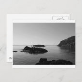 Schwarz-Weiß-Sonnenuntergang Postkarte (Vorne/Hinten)