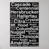 Schwarz-Weiß-Sorten-Poster Poster (Vorne)