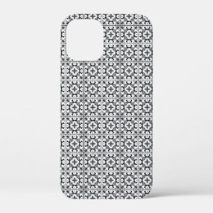 Schwarz-Weiß-Spanisch-Stilfliesen Case-Mate iPhone Hülle