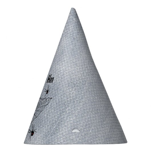 Schwarz-Weiß-Spider in dreieckigem Web Partyhütchen (Rechts)