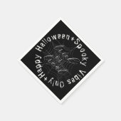 Schwarz-Weiß-Spider-Web Modernes glückliches Hallo Serviette (Ecke)