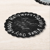 Schwarz-Weiß-Spider-Web Modernes glückliches Hallo Untersetzer (angewinkelt)