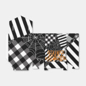 Schwarz-Weiß-Spiderweb-Patchwork-Halloween-Party Geschenkschachtel (Ungefaltet)