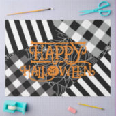Schwarz-Weiß-Spiderweb-Patchwork-Halloween-Party Seidenpapier (Basteln)