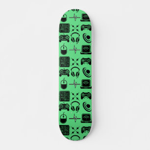 Schwarz-Weiß-Spiele-Thema Skateboard