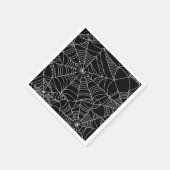 Schwarz-Weiß-Spinnennetz-Halloween-Party Serviette (Ecke)