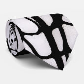 Schwarz-Weiß Spinnennetz, Spinnenseide Krawatte (Gerollt)