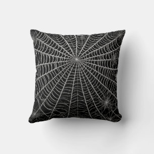 Schwarz & Weiß Spinnennetze Spinnennetz Halloween Kissen