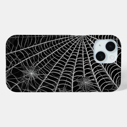 Schwarz-Weiß-Spinnennetze WebHalloween Case-Mate iPhone Hülle (Rückseite (Horizontal))