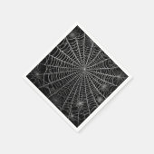 Schwarz-Weiß-Spinnennetze WebHalloween Serviette (Ecke)
