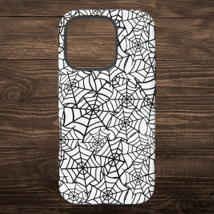 Schwarz-Weiß-Spinnennetzmuster iPhone 16 Pro Hülle
